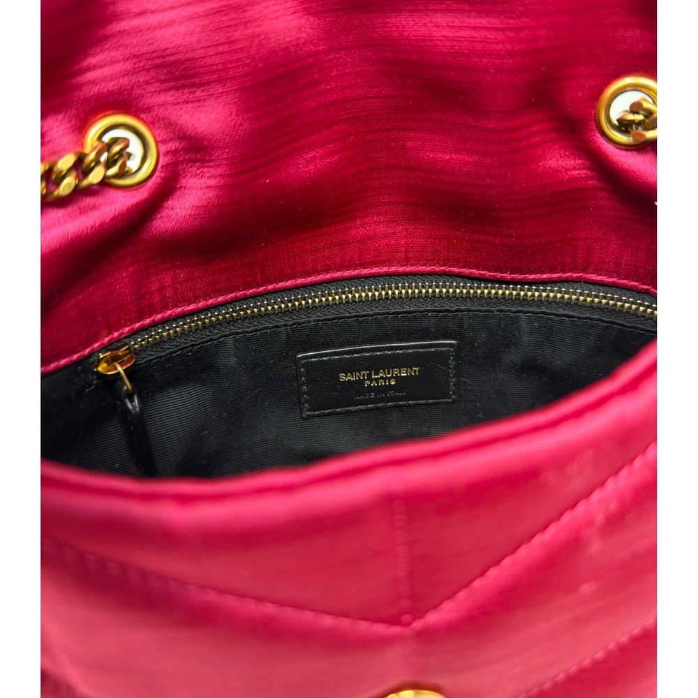 Saint Laurent YSL Toy Puffer Quilted Shoulder Bag Pink - Picture 9 of 11